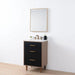 Sidney Slim 24" Vanity – Matte Black – Drawer Interior Detail (SI4B54)
