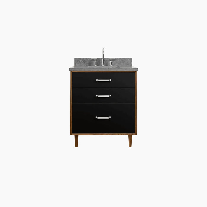 Sidney 30  Matte Black Bathroom Vanity - High-End Bathroom Vanity - Facility Supply Pro Canada