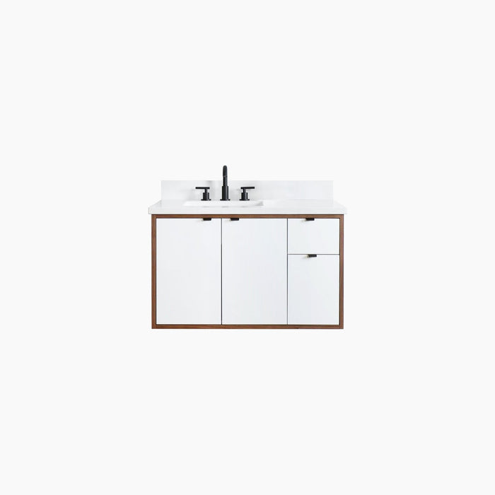 SIDNEY 36  WALL MOUNT GLOSS WHITE BATHROOM VANITY  LEFT SINK?v=1750801411 - Premium Bathroom Vanity for Canadian Homes and Businesses - Facility Supply Pro