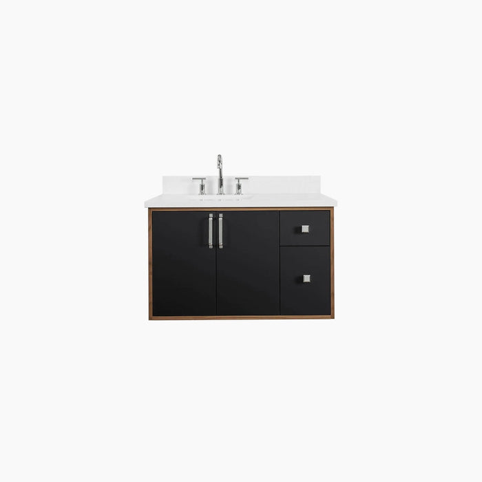 SIDNEY 36  WALL MOUNT MATTE BLACK BATHROOM VANITY  LEFT SINK?v=1750801531 - Premium Bathroom Vanity for Canadian Homes and Businesses - Facility Supply Pro