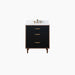 Sidney Slim 30  Wall Mount Matte Black Bathroom Vanity - High-End Bathroom Vanity - Facility Supply Pro Canada