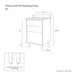 Sidney Slim 24" Vanity – Matte Black – Drawer Slides Open (SIDNEY_2 Alt)