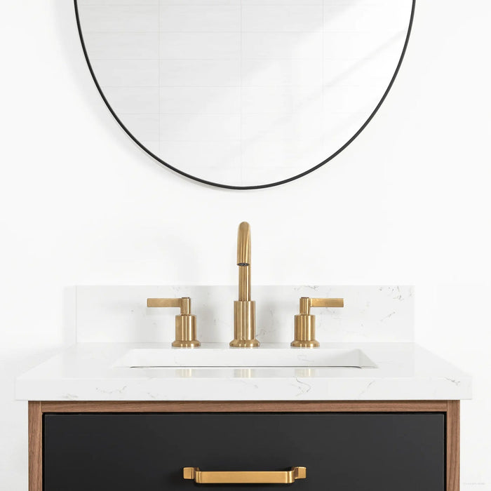 Sidney 24" Vanity – Matte Black – Full Frontal View (SIDNEY_3 Alt)