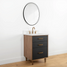 Sidney 24" Vanity – Matte Black – Frontal Render (SIDNEY_3)