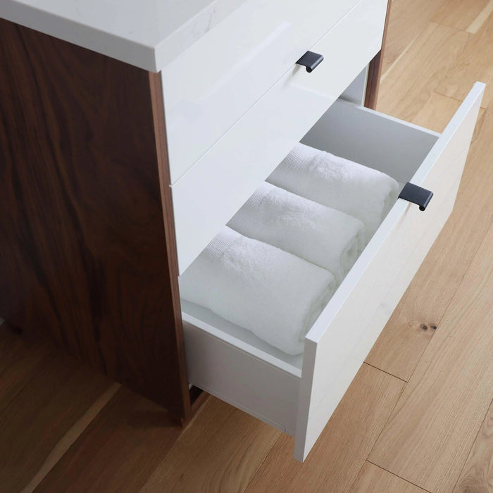 Sidney 30  Teodor  Modern Gloss White Vanity Teodor Bathroom Vanity 58542418 - High-End Bathroom Vanity - Facility Supply Pro Canada