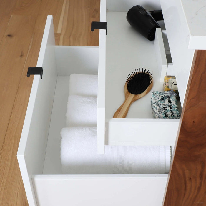 Sidney 30  Teodor  Modern Gloss White Vanity Teodor Bathroom Vanity 58542593 - High-End Bathroom Vanity - Facility Supply Pro Canada