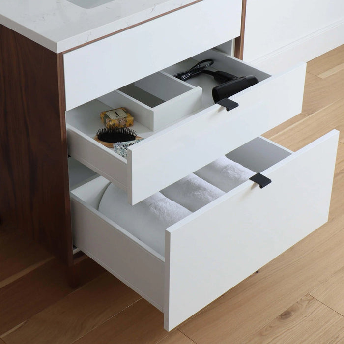 Sidney 30  Teodor  Modern Gloss White Vanity Teodor Bathroom Vanity 58542760 - High-End Bathroom Vanity - Facility Supply Pro Canada