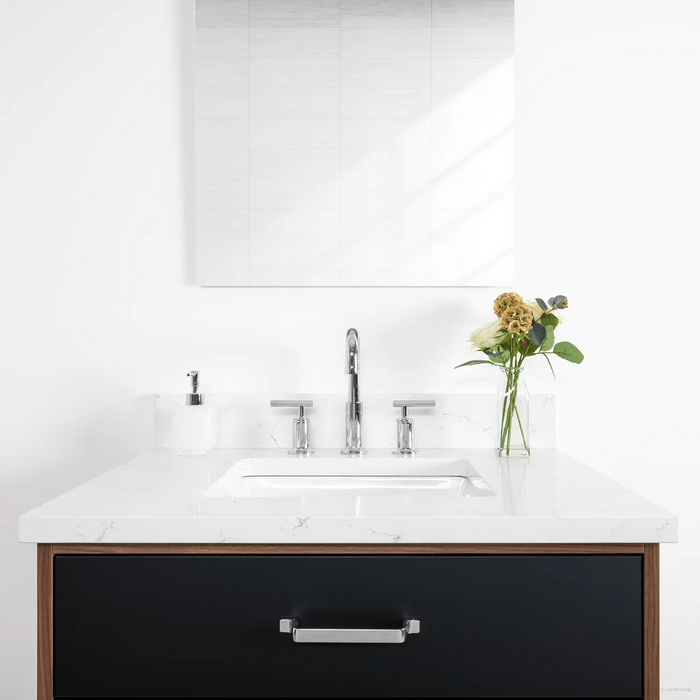 Sidney 30  Teodor  Modern Matte Black Vanity Teodor Bathroom Vanity 58575422 - High-End Bathroom Vanity - Facility Supply Pro Canada