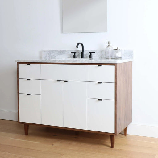 Sidney 48  Teodor  Modern Gloss White Vanity Teodor Bathroom Vanity 58498546?v=1751328192 - Premium Bathroom Vanity for Canadian Homes and Businesses - Facility Supply Pro