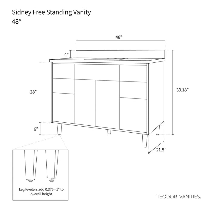 Sidney 48  Teodor  Modern Gloss White Vanity Teodor Bathroom Vanity 58500254?v=1751328192 - Premium Bathroom Vanity for Canadian Homes and Businesses - Facility Supply Pro