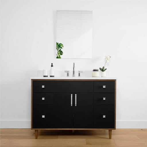 Sidney 48  Teodor  Modern Matte Black Vanity Teodor Bathroom Vanity 58563627?v=1751328242 - Premium Bathroom Vanity for Canadian Homes and Businesses - Facility Supply Pro