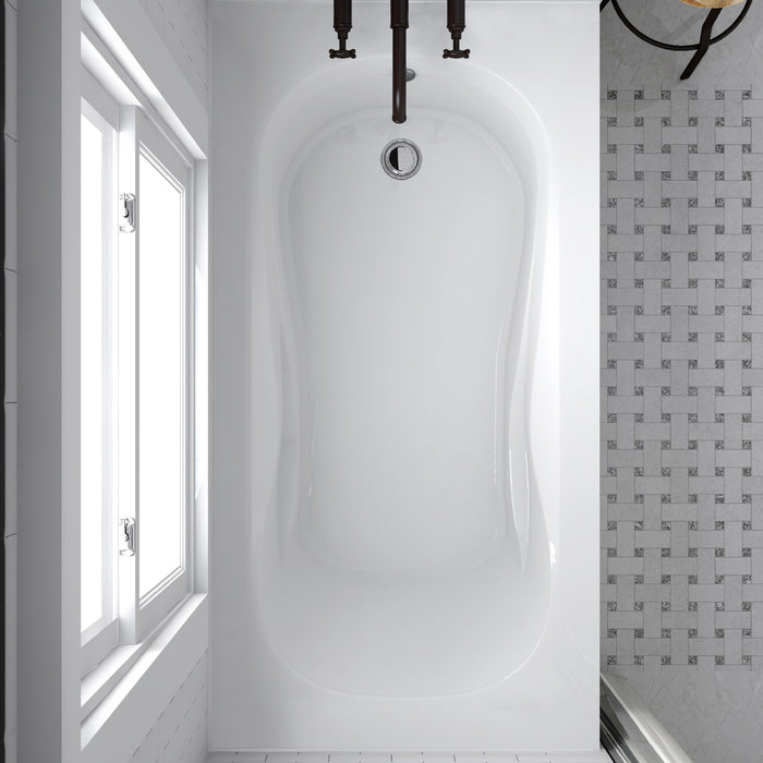 Acritec Robson 6032 Alcove Acrylic Bathtub – 59⅞” x 32” x 20” – White