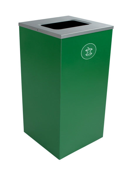 Busch Spectrum Cube single 91 L organics bin in dark green