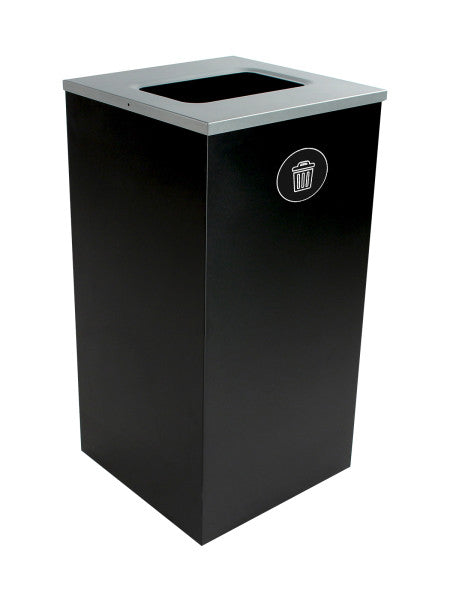 Busch Spectrum Cube single 91 L waste bin in black