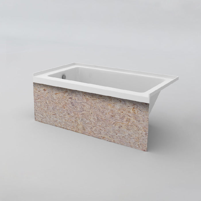 Acritec Lady Rotterdam Pure 7234 Alcove Acrylic Bathtub – 71⅞” x 34” x 21¾” – White