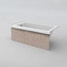 Acritec Clear Linear Alcove Acrylic Bathtub with Wood Apron – Dimensions Unspecified