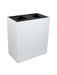 Busch Mezzo double 114 L station – white body with black lids for Cans & Bottles + Waste