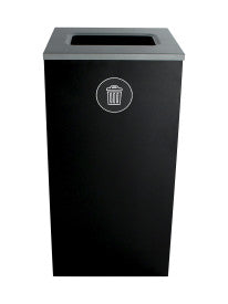 Front view of black Spectrum Cube with full-opening lid