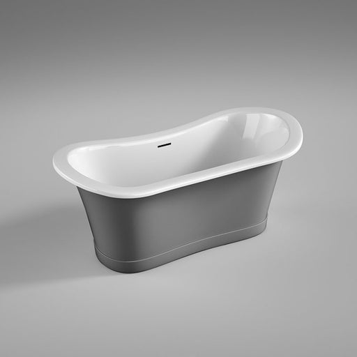 Hawthorne Grey Freestanding Bathtub – Matte Finish Front View