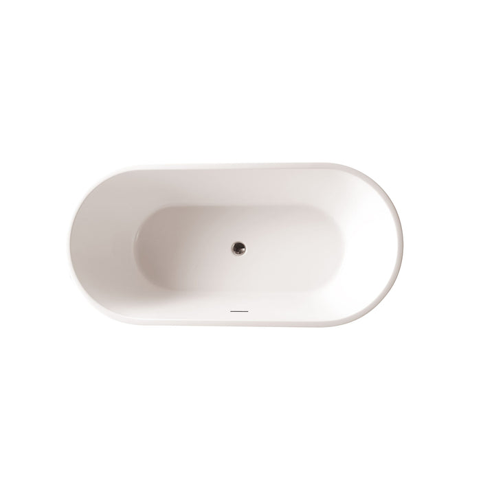 Monaco Freestanding Bathtub – Top View Close-Up