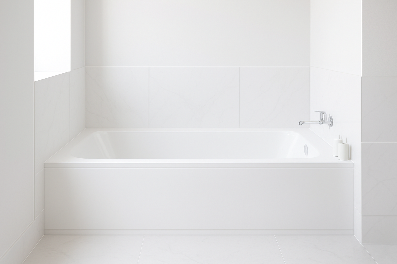 One bathtub, not freestanding