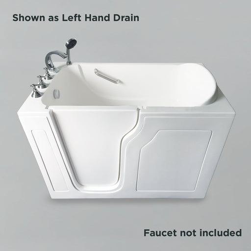 Acritec Pride 53" Walk-In Soaker Bathtub – 53" x 30" x 41" – White