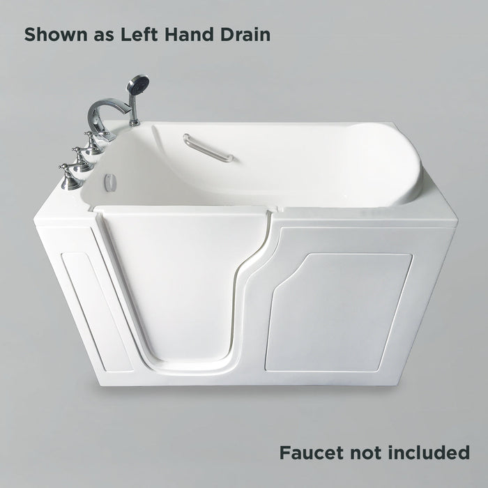 Acritec Pride 53" Walk-In Soaker Bathtub – 53" x 30" x 41" – White