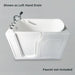 Acritec Pride 53" Walk-In Soaker Bathtub – 53" x 30" x 41" – White