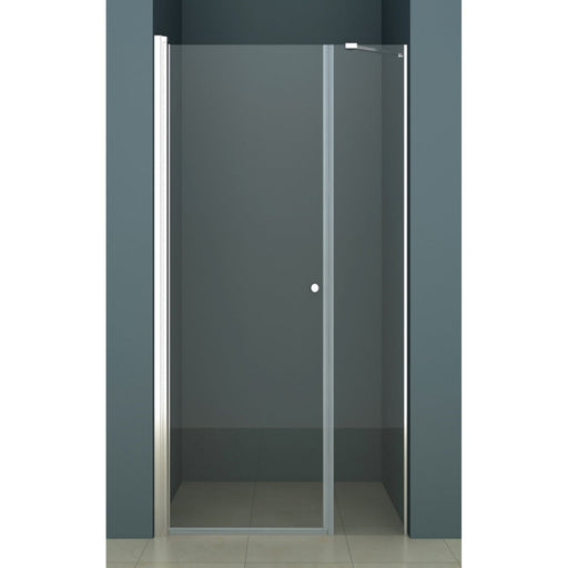 Acritec Ruxton Extended semi-frameless single threshold shower door in matte black finish, highlighting magnetic closure and easy-clean tempered glass in a stylish bathroom environment