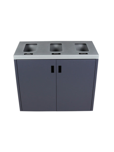 Front-door access opened on Summit triple recycling station