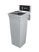 Busch Rise wall-mounted single 57 L waste bin in grey