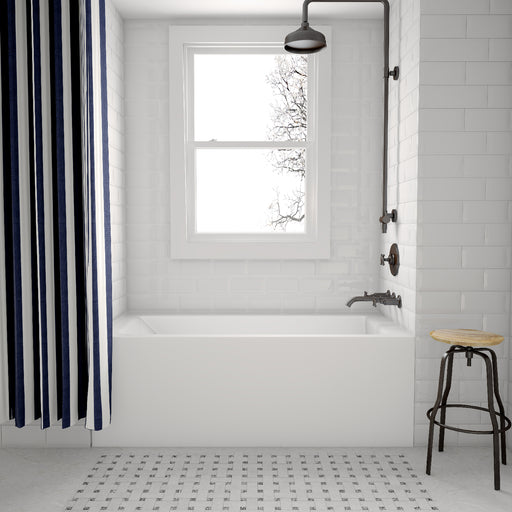 Acritec Brockton Pure 6034 Alcove Acrylic Bathtub – 59⅞” x 34” x 21¾”