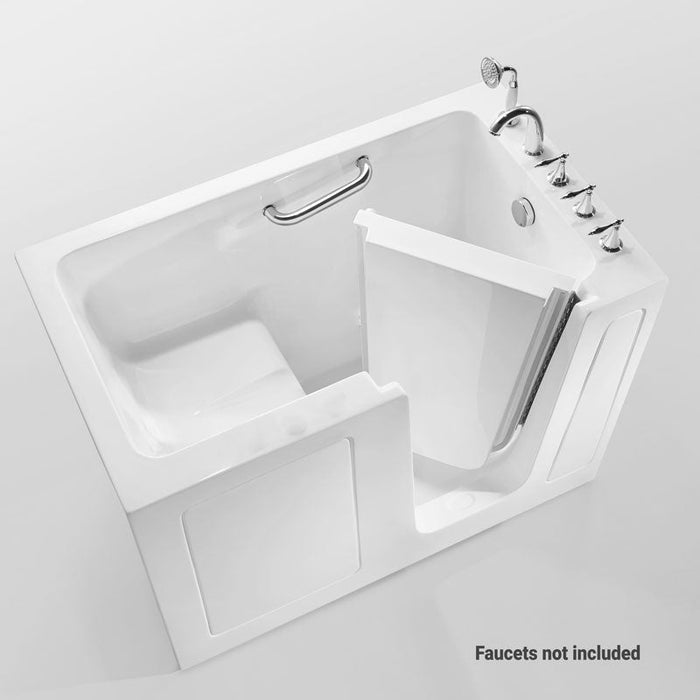 Acritec Tranquility 60" Walk-In Soaker Bathtub – 60" x 30" x 37⅜" – White