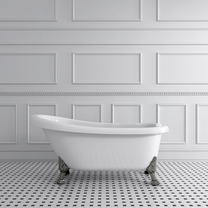 Victorian Bathtub – Brushed Nickel Feet Lifestyle Alt