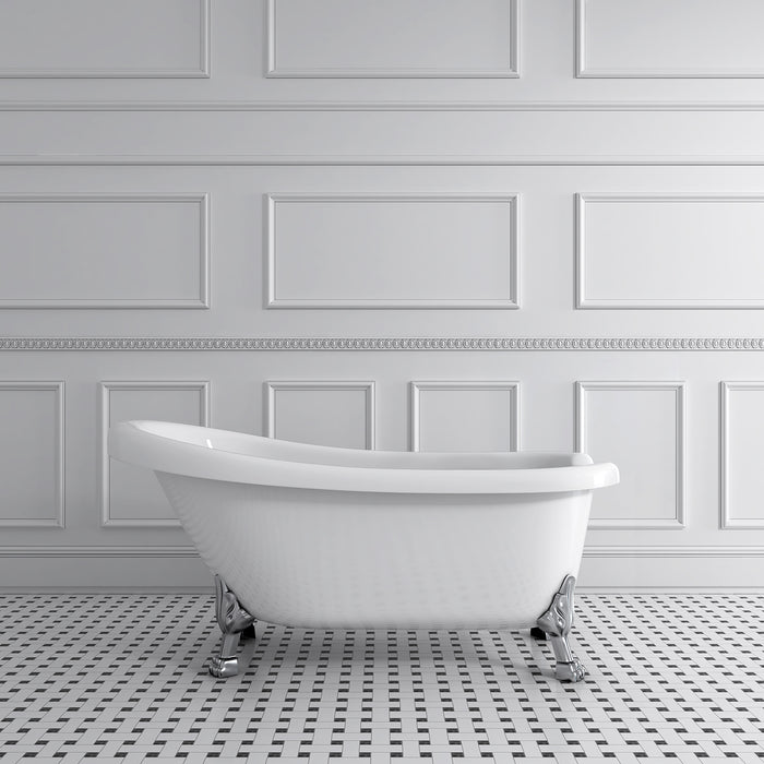 Victorian Bathtub – Chrome Finish with City Background